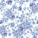 Stylish Blue Floral Wallpaper Chic Quality