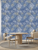 Blue Geometrical Pattern Wallpaper