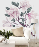 Fashionable Pink Gentle Flowers Wallpaper Chic