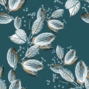 Contemporary Winter Leaves Wallpaper Fashionable