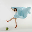 Ice silk cooling blanket light blue & white bedroom comforter