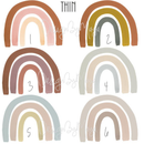Pale Pink Rainbows - Fabric Nursery Wall Art Decals