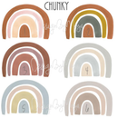 Earth Toned Rainbows - Fabric Nursery Wall Art Decals