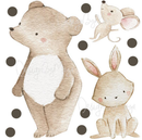 Safari Animals and Friends - Fabric Nursery Wall Art Decals