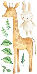 Safari Animals and Friends - Fabric Nursery Wall Art Decals