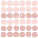 Earth tones Polka Dots - Fabric Nursery Wall Art Decals