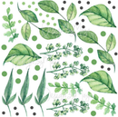 Scandinavian Botanical leaves - Fabric Nursery Wall Art Decals
