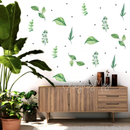 Scandinavian Brown leaves - Fabric Nursery Wall Art Decals