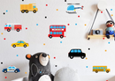 Soccer Players decals - Fabric Nursery Wall Art Decals