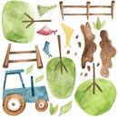 Farm Animals Faces - Fabric Nursery Wall Art Decals