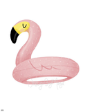 Silly Fruits Collection - Flamingo Float - Digital Nursery Wall Art Prints