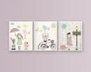 French Paris Metro Set - Luster Paper Nursery Wall Art Prints