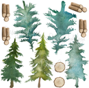 Woodland Forest Animals and Trees - Fabric Nursery Wall Art Decals