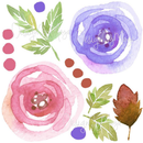 Baby Girl Rainbow Flowers - Fabric Nursery Wall Art Decals