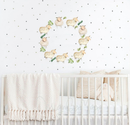 Little Baby Sheep and Polka Dots - Fabric Nursery Wall Art Decals