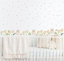 Little Baby Sheep and Polka Dots - Fabric Nursery Wall Art Decals