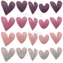 Cute Baby Girl Hearts - Fabric Nursery Wall Art Decals