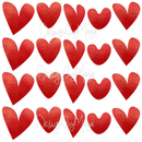 Cute Baby Girl Hearts - Fabric Nursery Wall Art Decals