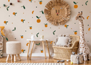 Mandarin Citrus Clementines - Fabric Nursery Wall Art Decals