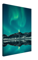Iceland Aurora Lights Print Metal Wall Art – Northern Lights Travel Scenic Decor