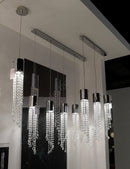 Hanging Crystal Light Fixture for Lobby, Staircase, Stairwell