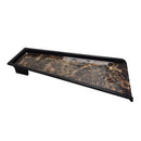 Brown Faux Marble 24-in Cast Aluminum Downspout Gutter Splash Block