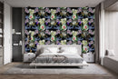Contemporary Dark Floral Wallpaper Chic