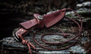 E3 Carbon 1080 neck knife with forged scales, MINI /ROSEWOOD GRIP BY TITAN TC-003