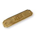 Brass Door Sign "Men" 5-1/2 in. Vintage Door Plaque