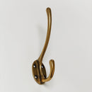 Large Antique Brass "Capri" Modern Wall Hat and Coat Hook