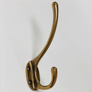 Large Antique Brass "Capri" Modern Wall Hat and Coat Hook