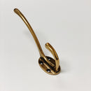 Large Antique Brass "Capri" Modern Wall Hat and Coat Hook