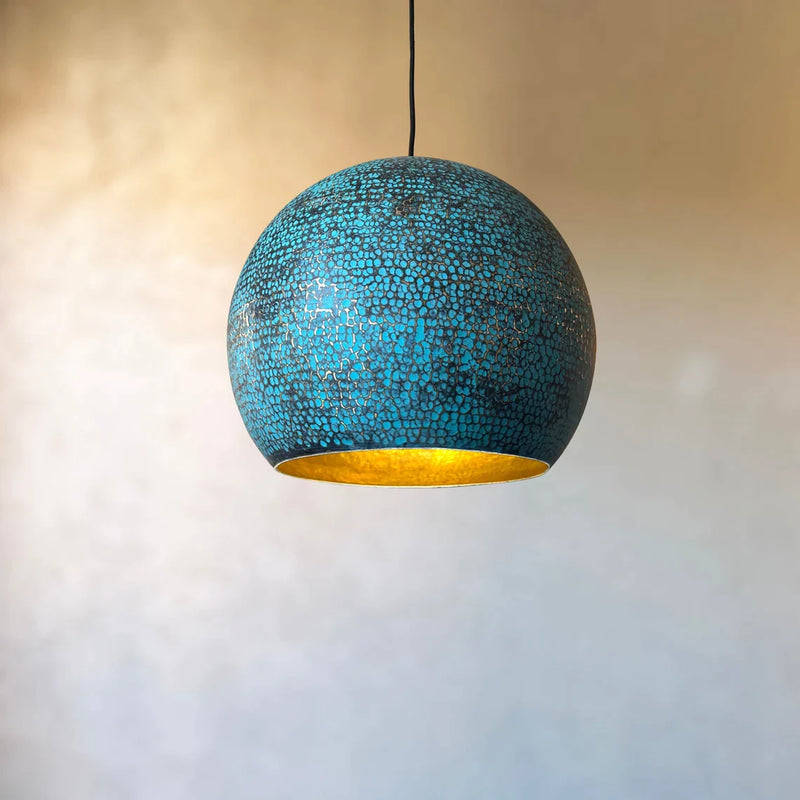 Patina Brass Pendant Light 2024 Rustic Handmade