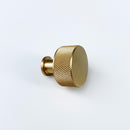 Brass Solid "Texture No.2" Knurled Drawer Pulls and Knobs in Satin Brass
