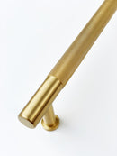 Brass Solid "Texture No.2" Knurled Drawer Pulls and Knobs in Satin Brass