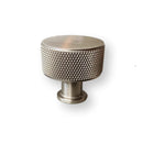 Knurled Round Knob "Texture" Cabinet Knob in Brushed Nickel