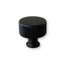 Knurled Matte Black Solid "Texture" Drawer Pulls and Knobs