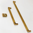 U-Shaped "Florence" Cabinet Knob and Drawer Pulls in Antique Brass
