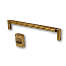 U-Shaped "Florence" Cabinet Knob and Drawer Pulls in Antique Brass