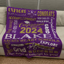 Graduation Blanket, Senior blanket, Collage graduation blanket, High School graduation blanket