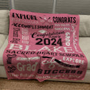 Graduation Blanket, Senior blanket, Collage graduation blanket, High School graduation blanket