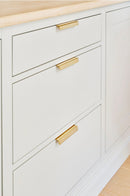 Unlacquered Brass "Patina" Edge Drawer Pulls
