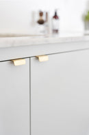 Unlacquered Brass "Patina" Edge Drawer Pulls
