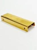 Unlacquered Brass "Patina" Edge Drawer Pulls
