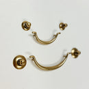 Brass Ring Pulls "Bail" Antique Brass Hardware