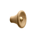 Oak, Walnut, Black Brass "Recta"  Round Cabinet Knobs