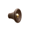 Oak, Walnut, Black Brass "Recta"  Round Cabinet Knobs
