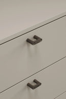 Dark Oak Lacquered Wood "Punto" Cabinet Knob and Drawer Pulls