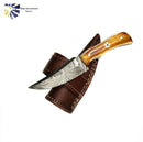 Hand forged Damascus Knife Neck Knife TD-178 Burnt Bone
