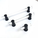 Matte Black and Lucite "Luz" Cabinet Knobs and Drawer Pulls (Adjustable)